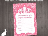 Princess Party Invitations Free Printable Free Party Invitations Ruby and the Rabbit