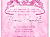 Princess Party Invite Wording Princess Birthday Invitation Diy Princess Crown Birthday