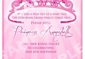 Princess Party Invite Wording Princess Birthday Invitation Diy Princess Crown Birthday