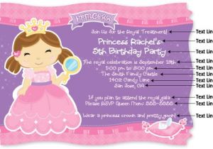 Princess Party Invite Wording Princess Birthday Party Invitation Wording Cimvitation