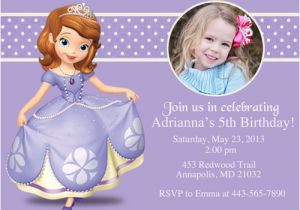 Princess sofia Birthday Invitation Blank Template Princess sofia Birthday Invitations Ideas Free Printable