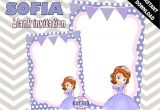 Princess sofia Birthday Invitation Blank Template sofia the First Blank Birthday Invitation Template Purple