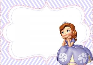 Princess sofia Birthday Invitation Blank Template sofia the First Free Online Invitation Templates