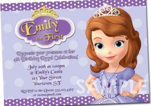 Princess sofia Birthday Invitation Template sofia the First Birthday Invitation Printable Party Invite