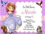 Princess sofia Birthday Invitation Template sofia the First Birthday Party Invitations Personalized