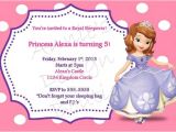 Princess sofia Party Invites Princess sofia Sleepover Party Invitation
