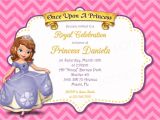 Princess sofia Party Invites Printable sofia the First Princess Birthday Invitation