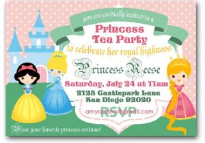 Princess Tea Party Invitation Wording Princess Tea Party Invitation Royal Tea Birthday Party