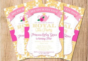 Princess Tea Party Invitations Free Printable Princess Tea Party Invitation You Print by Pretty Party
