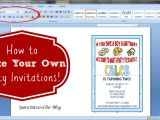 Print My Own Birthday Invitations How to Make Your Own Party Invitations Just A Girl and
