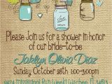 Print Your Own Bridal Shower Invitations Bridal Shower Baby Shower Mason Jar Burlap Invitation