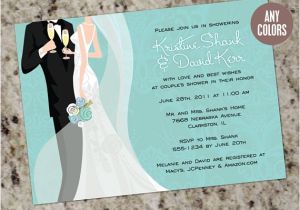 Print Your Own Bridal Shower Invitations Bride & Groom Bridal Shower Invitations In Any Color