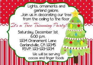 Print Your Own Christmas Party Invitations Christmas Tree Trimming Party Invitation Print Your Own