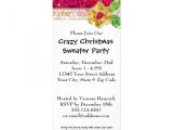 Print Your Own Christmas Party Invitations Create Your Own Ugly Sweater Christmas Party 4×9 25 Paper