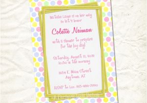 Print Yourself Baby Shower Invitations Pink Lemonade Dots Baby Shower Invitation Print Yourself File