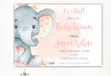 Printable Baby Shower Invitations Elephant theme Elephant Baby Shower Invitation Floral Invite Safari