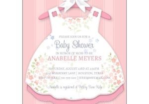 Printable Baby Shower Invitations for A Girl Baby Girl Dress Invitations Paperstyle