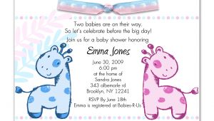 Printable Baby Shower Invitations Twins Printable Baby Shower Invitations Twins