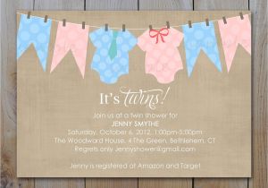 Printable Baby Shower Invitations Twins Twins Baby Shower Invitations Printable