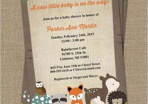 Printable Baby Shower Invitations Woodland Animals Woodland Baby Shower Invitations with forest Animals Wood