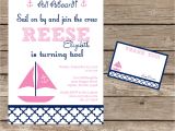 Printable Birthday Invitation Kits Diy Printable Sail On by Nautical Birthday Invitation Kit