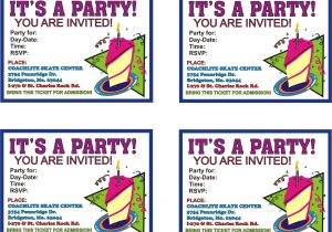 Printable Birthday Invitation Template Birthday Parties Coachlite Skate Center
