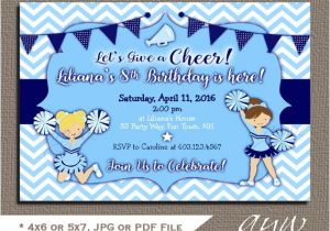 Printable Birthday Invitations for Tweens Cheerleading Birthday Party Invitation Girl Printable