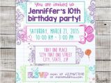 Printable Birthday Invitations for Tweens Teen Tween Doodle Printable Invitation Sleepover Invite