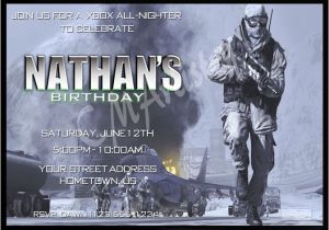 Printable Call Of Duty Birthday Invitations Personalized Invitations