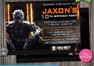 Printable Call Of Duty Birthday Invitations Sale Off Call Of Duty Black Ops 3 by Studiobeedesignco