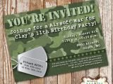 Printable Camo Birthday Invitations Camo Birthday Invitation Diy Printable Invitation Army