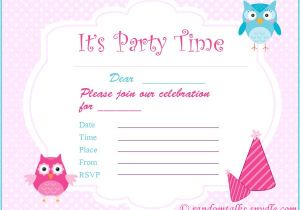Printable Childrens Birthday Party Invitations Free Printable Birthday Invitations Random Talks