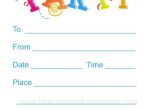 Printable Childrens Birthday Party Invitations Kids Birthday Party Invites