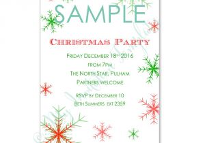 Printable Christmas Party Invite Template Snowflake Christmas Invitation Templates Free Sample