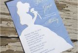 Printable Disney Bridal Shower Invitations Disney Beauty and the Beast Belle Bridal Shower Invitation