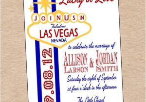 Printable Las Vegas Wedding Invitations Items Similar to Las Vegas Wedding Invitation or Save the
