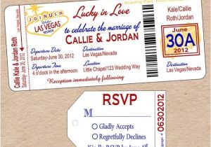 Printable Las Vegas Wedding Invitations Items Similar to Vegas Boarding Pass Wedding Invitation
