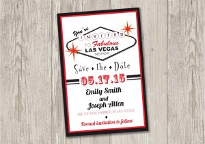 Printable Las Vegas Wedding Invitations Las Vegas Save the Date Printable Las by