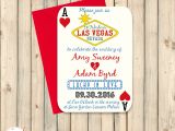Printable Las Vegas Wedding Invitations Las Vegas Wedding Invitation Poker Playing Card Vegas Wedding