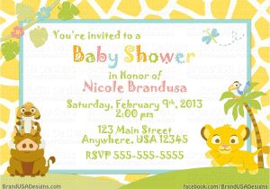 Printable Lion King Baby Shower Invitations Lion King Baby Shower Invitations Ideas