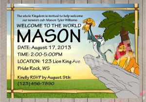Printable Lion King Baby Shower Invitations Printable Lion King Baby Shower Invitations