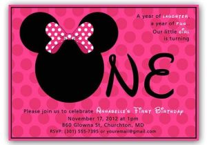 Printable Minnie Mouse First Birthday Invitations Instant Download Editable Minnie Mouse Inspired First