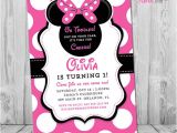 Printable Minnie Mouse First Birthday Invitations Minnie Mouse 1st Birthday Invitations Printable Girls