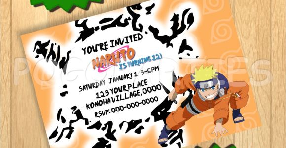 Printable Naruto Birthday Invitations Printable Naruto Uzumaki Invitation Birthday Party by