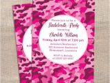 Printable Pink Camo Birthday Invitations Printable Bachelorette Party Invitation Pink Camo by Ladyannes