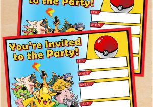 Printable Pokemon Birthday Invitations Free Printable Pokémon Birthday Invitation