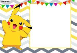Printable Pokemon Birthday Invitations Free Printable Pokemon Invitation Templates