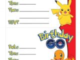 Printable Pokemon Birthday Invitations Go Free
