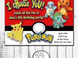 Printable Pokemon Birthday Invitations Pokemon Birthday Invitations Personalized