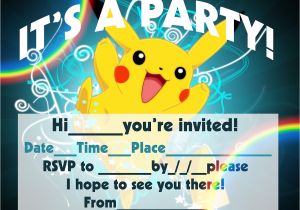 Printable Pokemon Birthday Invitations Pokemon Coloring Pages